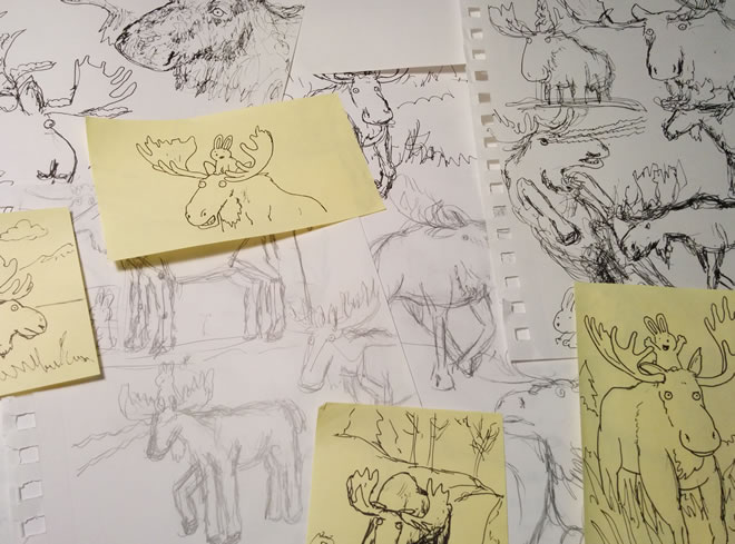 Moose Sketches