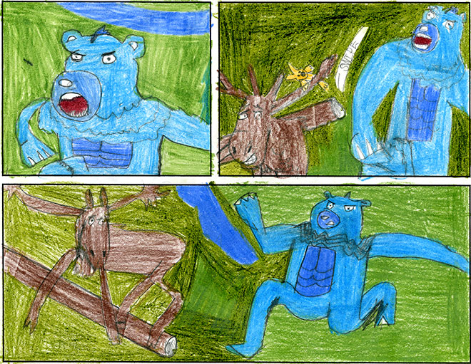 Okay, one more. Here's another cool take on the chase scene with Aquabear. Nice!