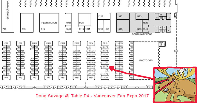 Here's where I'll be at Fan Expo this weekend. See you at Table P4!