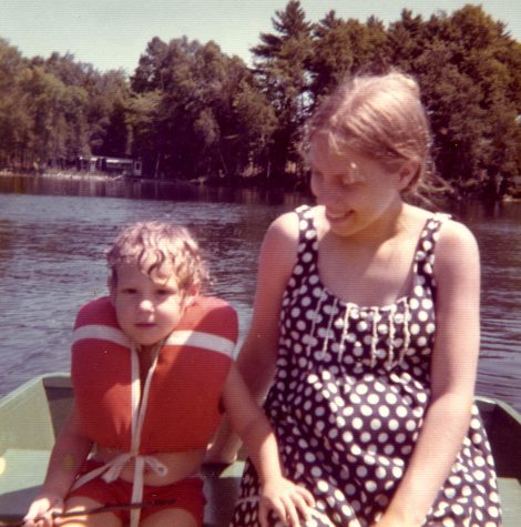 Doug and Mom in a boat